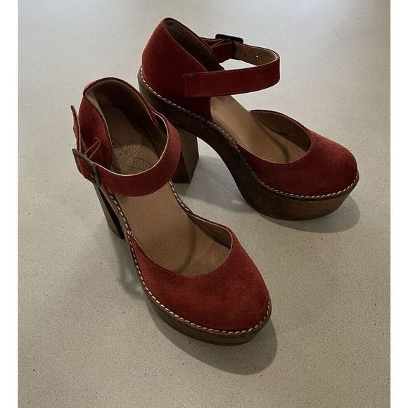 freebird Shoes - FREEBIRD BY STEVEN Poppy Platform Mary Jane Pump RUST Red Platforms Boots 38 7